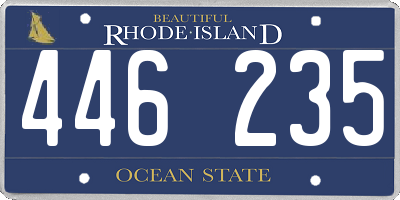 RI license plate 446235