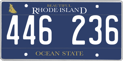 RI license plate 446236