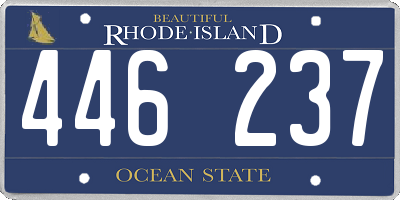 RI license plate 446237