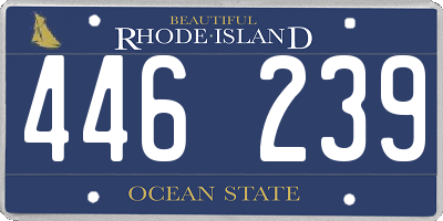 RI license plate 446239