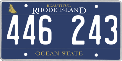 RI license plate 446243