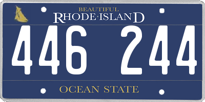 RI license plate 446244