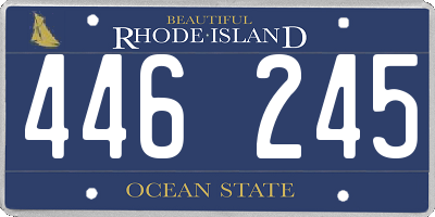 RI license plate 446245