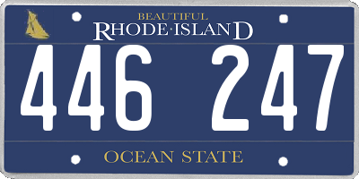 RI license plate 446247