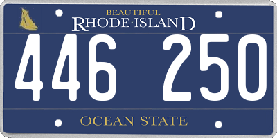 RI license plate 446250