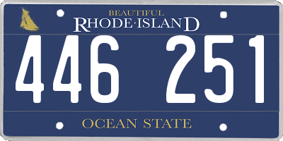 RI license plate 446251