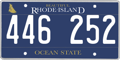 RI license plate 446252