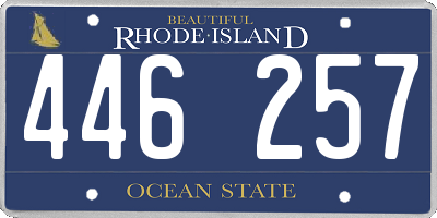 RI license plate 446257