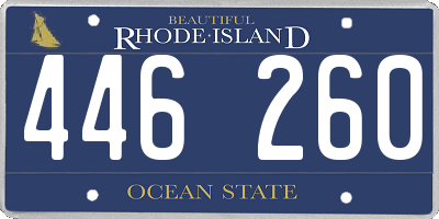 RI license plate 446260