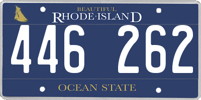 RI license plate 446262