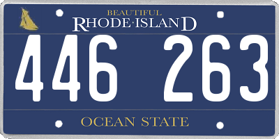 RI license plate 446263