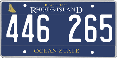 RI license plate 446265