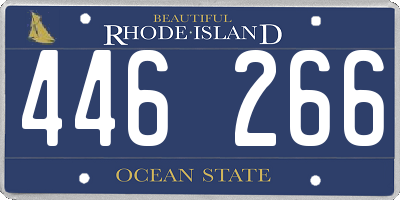 RI license plate 446266