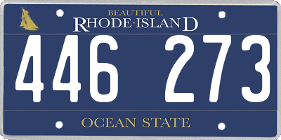 RI license plate 446273