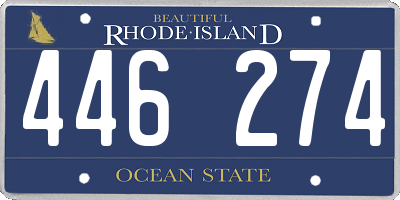 RI license plate 446274