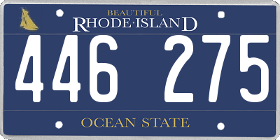 RI license plate 446275