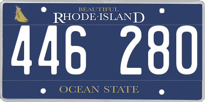 RI license plate 446280
