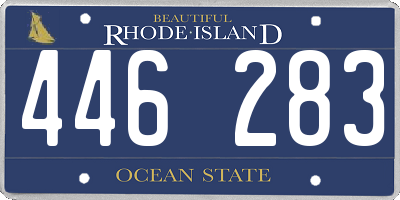 RI license plate 446283