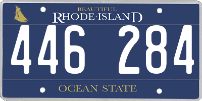 RI license plate 446284