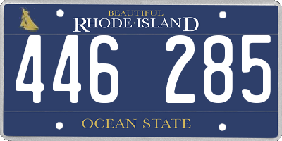 RI license plate 446285