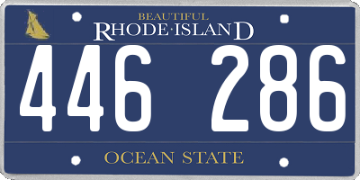RI license plate 446286