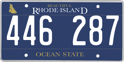 RI license plate 446287