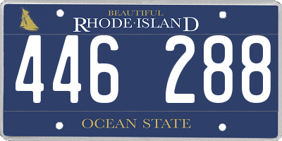 RI license plate 446288