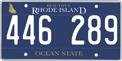RI license plate 446289