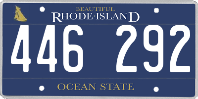 RI license plate 446292