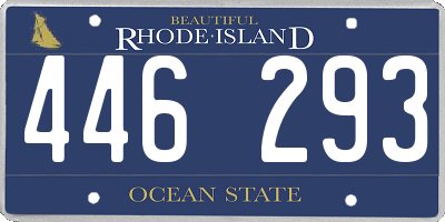 RI license plate 446293