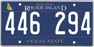 RI license plate 446294
