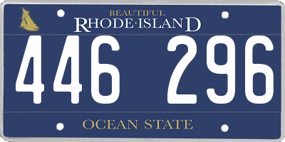 RI license plate 446296