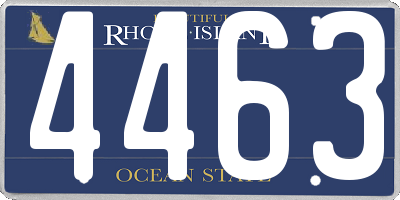 RI license plate 4463