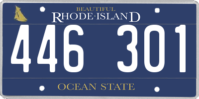 RI license plate 446301