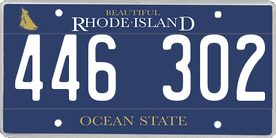 RI license plate 446302