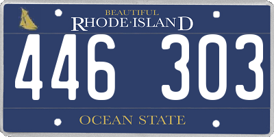 RI license plate 446303