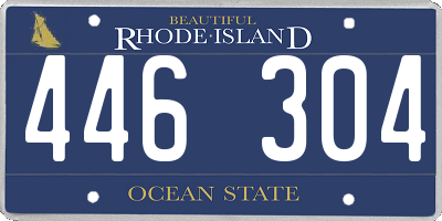 RI license plate 446304