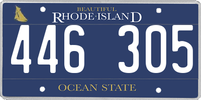 RI license plate 446305