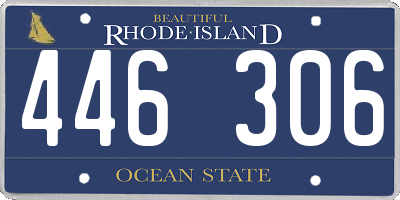 RI license plate 446306