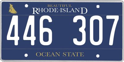 RI license plate 446307