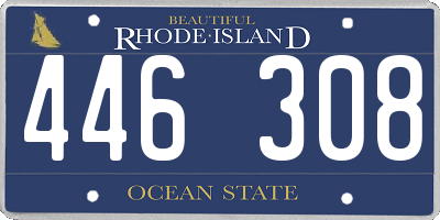 RI license plate 446308