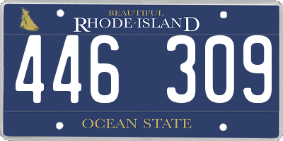 RI license plate 446309