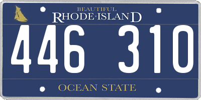 RI license plate 446310