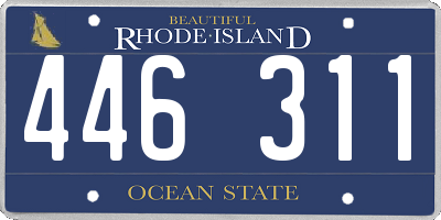 RI license plate 446311