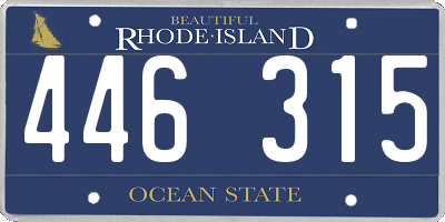 RI license plate 446315