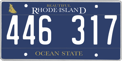 RI license plate 446317