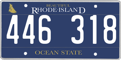 RI license plate 446318