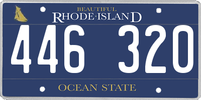 RI license plate 446320