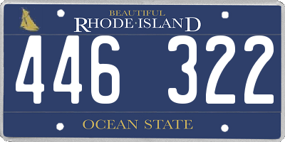 RI license plate 446322