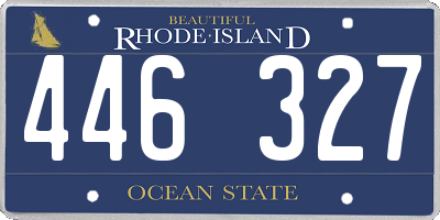 RI license plate 446327